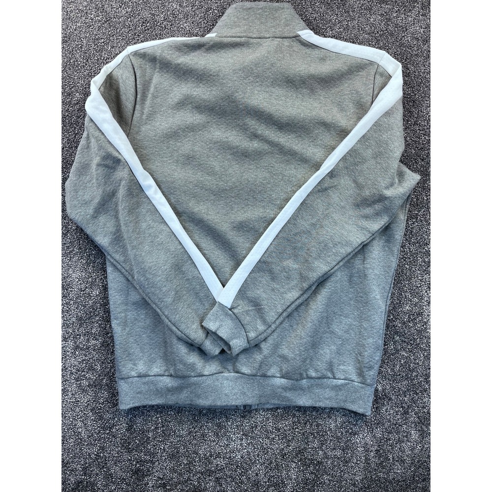 PUMA Track Jacket Mens‎ L 1/2 Front Zip Athletic Long Sleeve Pocket Gray - Picture 2 of 8